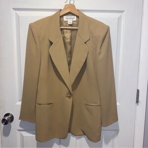 JONES NEW YORK Tan Women's Blazer w/ silk lining NWOT Size 12